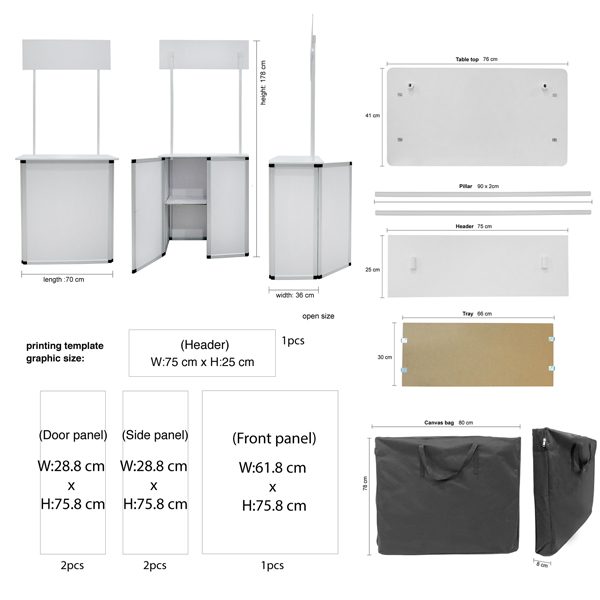 Aluminium Sampling Booth Size