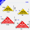 Social Distancing Floor Sticker Triangular Shape Size